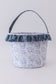 Blue bunny floral ruffle basket