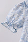 Navy bunny embroidery floral peter pan collar bloomer set