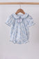 Navy bunny embroidery floral peter pan collar bubble