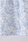 Navy bunny embroidery floral peter pan collar shorts set