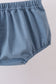 Navy bunny embroidery peter pan collar bloomer set