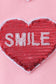 Pink heart love smile sequin fleece mom&me sweatshrit