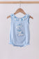 Blue bunny applique ruffle bubble
