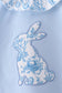 Blue bunny applique ruffle dress