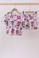 Pink character bamboo pajama set