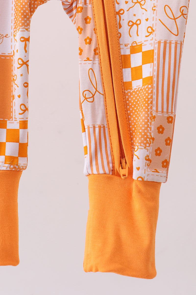 Tennessee floral checkered long sleeve bamboo romper