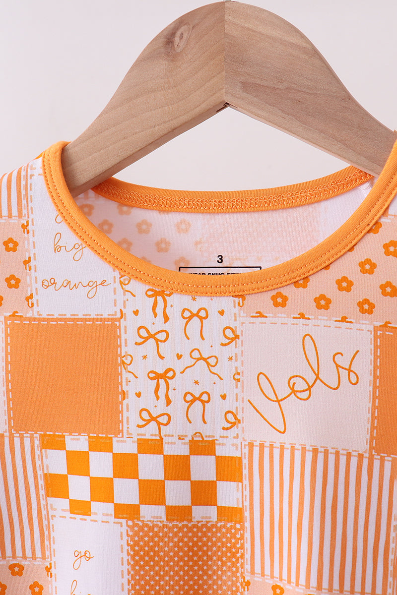 Tennessee floral checkered bamboo pajama set