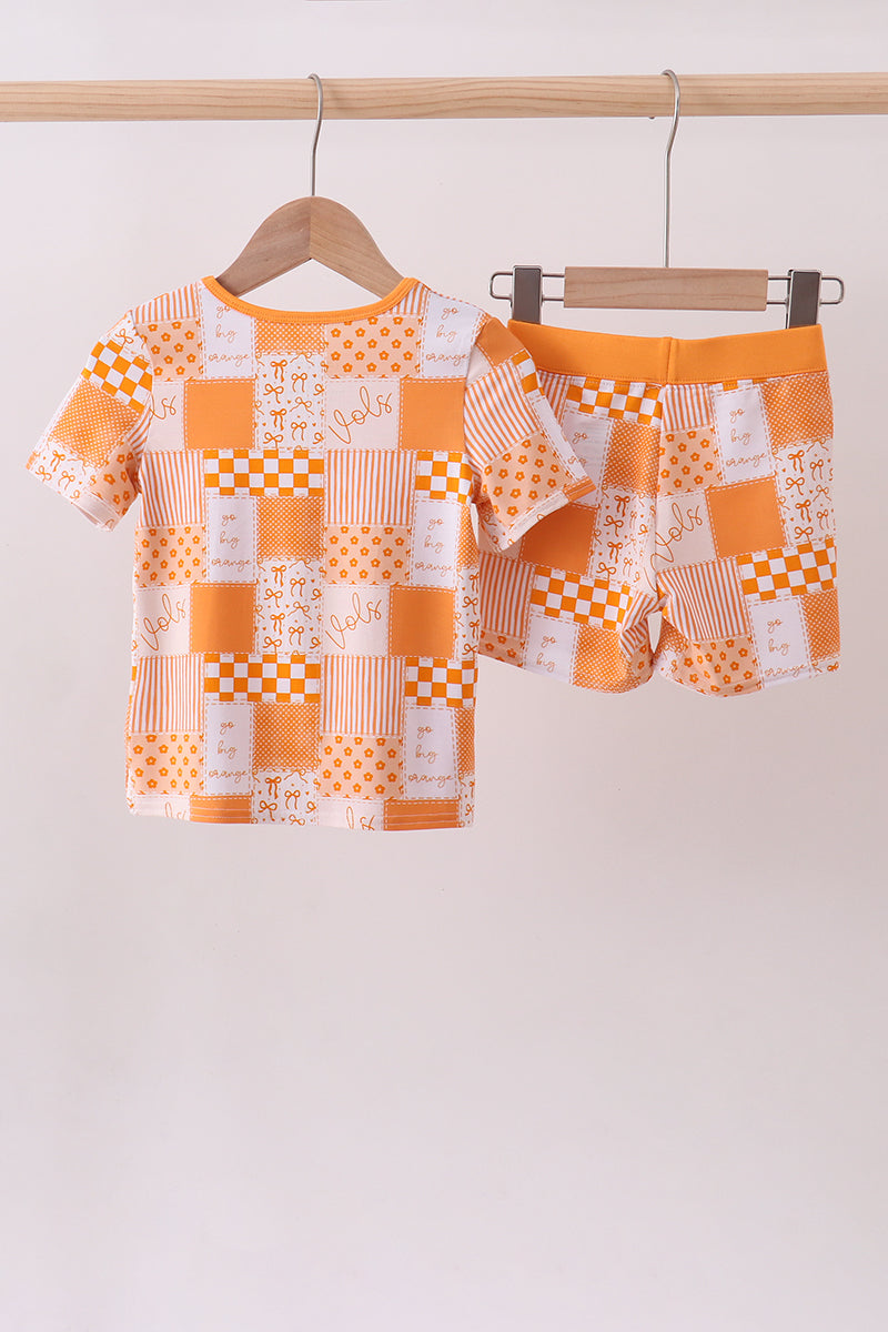 Tennessee floral checkered bamboo pajama set