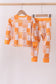 Tennessee floral checkered long sleeve bamboo pajama set