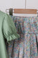 Sage floral bunny applique skorts set