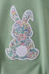 Sage bunny applique ruffle bubble