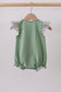 Sage bunny applique ruffle bubble