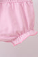Floral bunny applique ruffle bloomer set