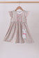 Floral bunny applique ruffle dress
