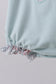 Blue floral bunny applique ruffle bubble