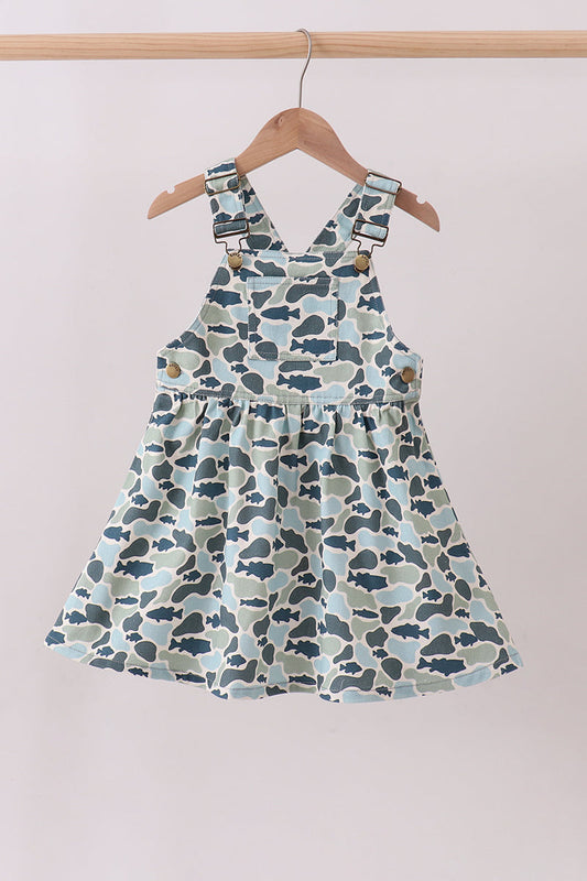 Camouflage denim dress