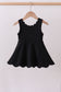 Black scalloped active  mom&me dress