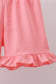 Pink bunny smocked lace collar shorts set