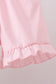 Green swiss dot cross sheep ruffle shorts set