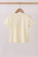 Yellow cross sheep embroidery top