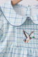 Blue plaid duck smocked dress