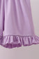 Pink octopus starfish embroidery plaid ruffle shorts set