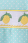 Summer lemon smocked bow bloomer set
