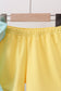 Summer lemon smocked ruffle shorts set