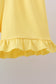 Summer lemon smocked ruffle shorts set