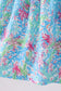Mint island bloom ruffle dress