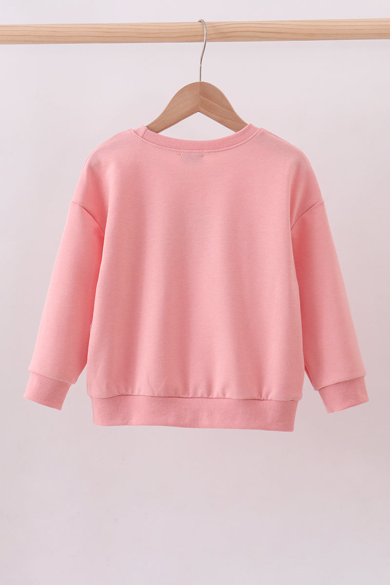 Peach Patriotic hand-sewn bow mom&me sweatshirt