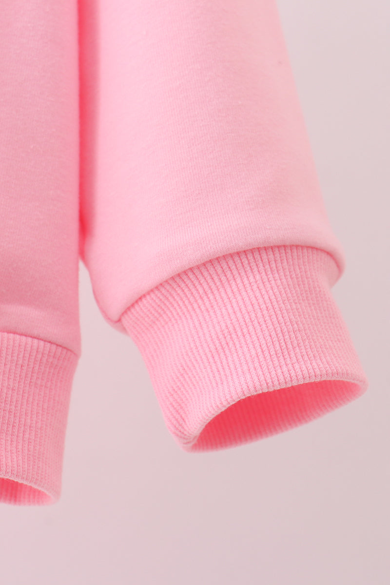 Pink Patriotic hand-sewn bow mom&me sweatshirt