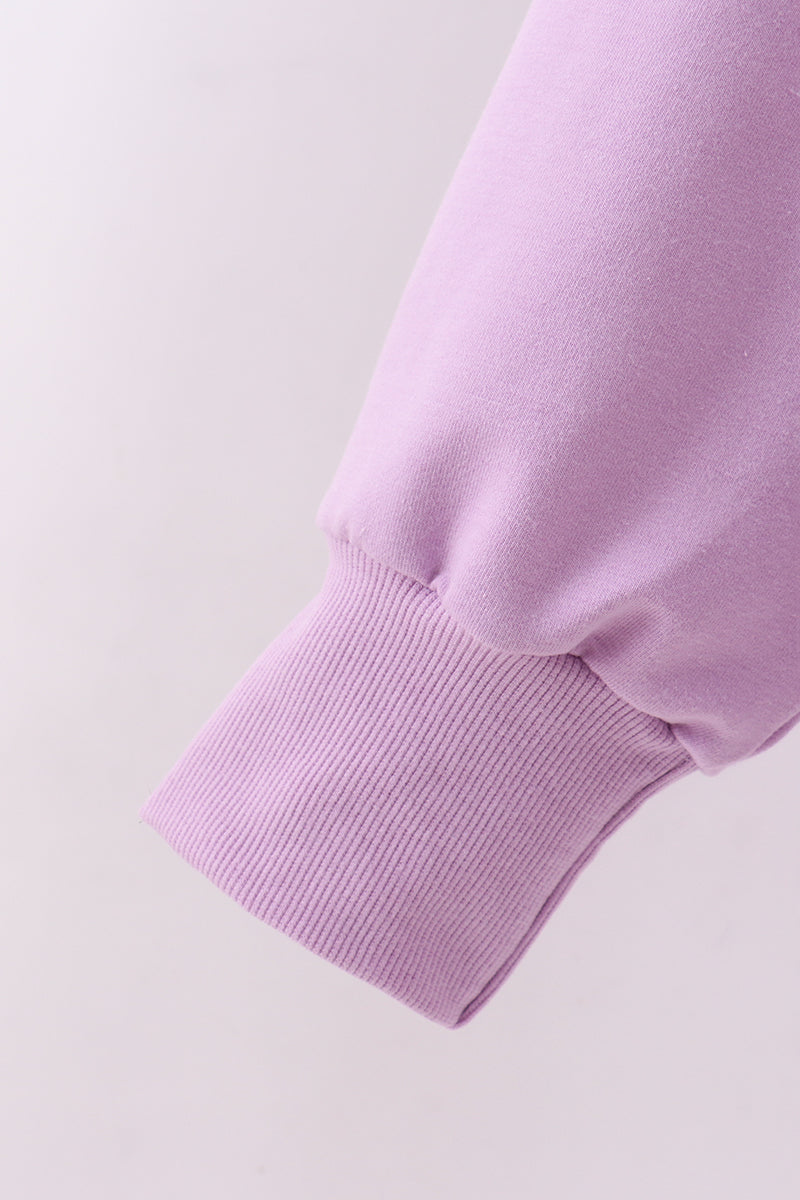 Purple Patriotic hand-sewn bow mom&me sweatshirt