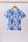 Blue marine creature print top