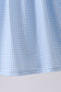 Blue character fireworks embroidery gingham dress