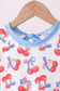 Blue cherry print rashguard