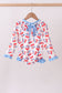 Blue cherry print rashguard