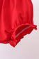 Blue flag embroidery seersucker bloomer set