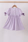 Lavender floral smocked ruffle dress