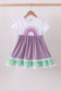 Purple lace rainbow ruffle dress
