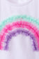 Purple lace rainbow ruffle skorts set