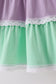 Purple lace rainbow tiered dress