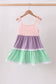 Purple lace rainbow tiered dress