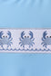 Blue crab embroidery one-piece swimsuit