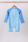 Blue crab embroidery one-piece swimsuit