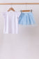 Blue bow star sequin skort set