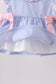 Blue Stripe Bow Seersucker Bloomer Set