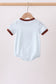 Blue Sports Ball Stripe Applique Bubble