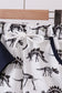 Navy dinosaur print shorts set