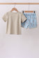 Penguin print shorts set